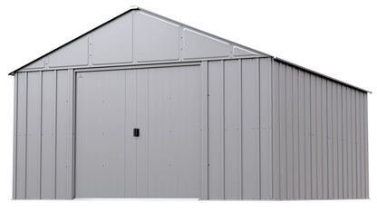 Arrow Sheds Hangar de rangement extérieur classique en acier cadenassable, 12' x 14', gris flûte 