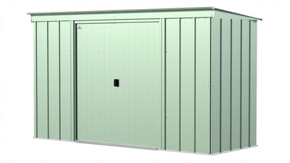 Arrow Shed Classic 10' x 4' Abri de rangement extérieur cadenassable en acier vert sauge 10' x 4' 