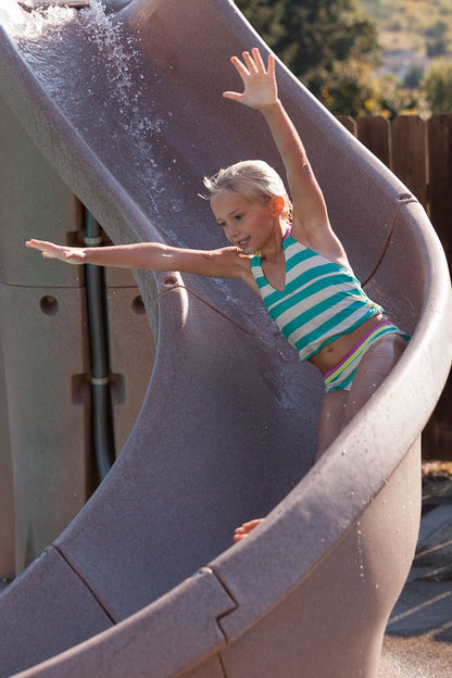 SR Smith 688-209-58223 Toboggan de piscine courbe gauche TurboTwister, grès