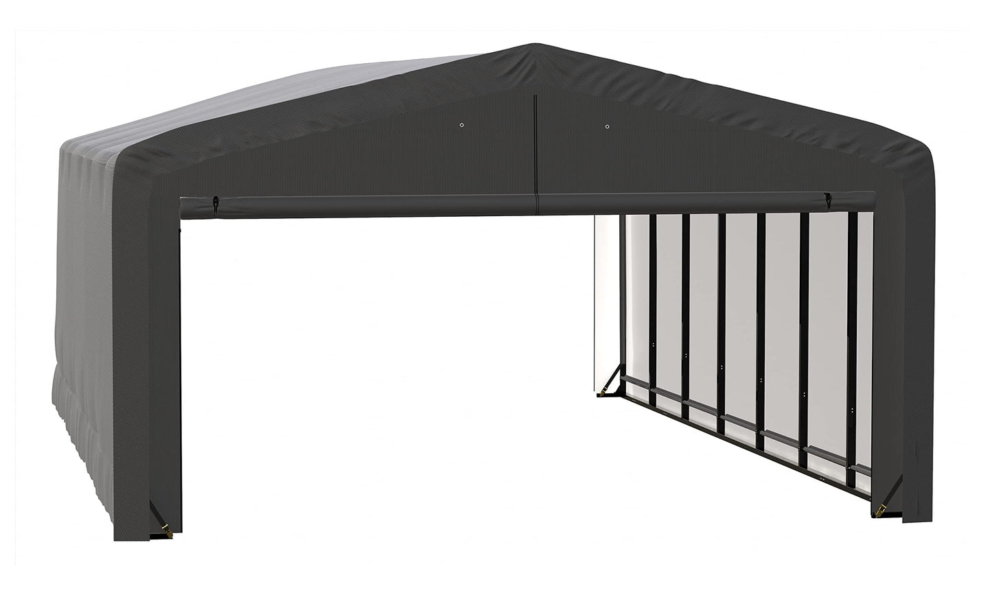 ShelterLogic ShelterTube Abri de garage et de stockage, 20' x 32' x 12', cadre en acier robuste, boîtier résistant au vent et à la neige, gris 20' x 32' x 12' 