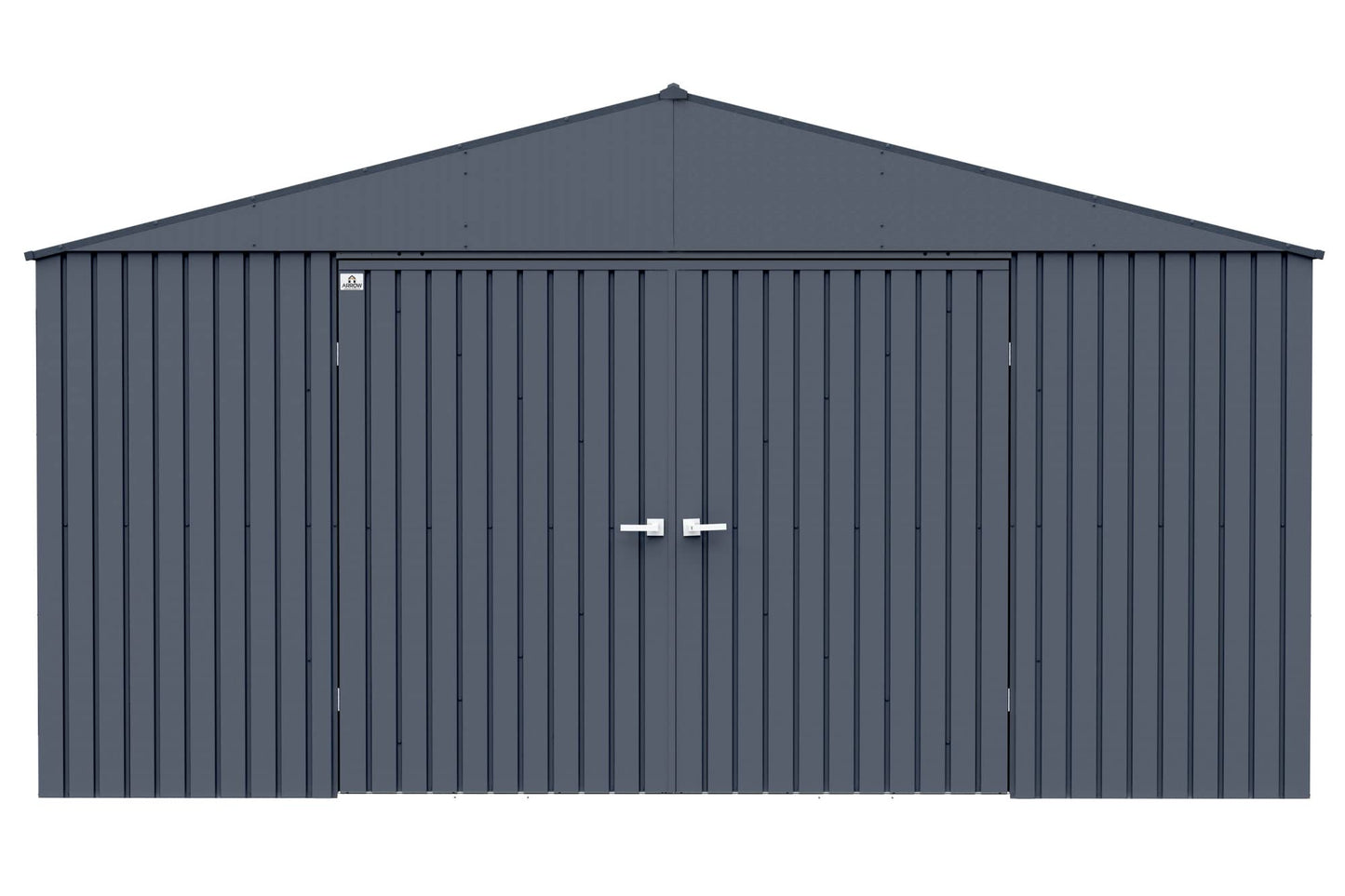 Arrow Shed Elite Hangar de rangement extérieur en acier avec toit à pignon verrouillable, 14' x 16', Anthracite 