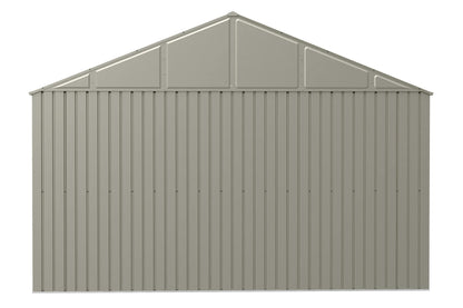 Arrow Shed Elite Hangar de rangement extérieur en acier avec toit à pignon verrouillable, gris froid, 12' x 12' 