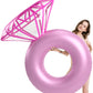 Jasonwell Inflatable Diamond Ring Pool Float - Engagement Ring Bachelorette Party Float Stagette Decorations Swimming Tube Floaty Outdoor Water Lounge for Adults & Kids Pink