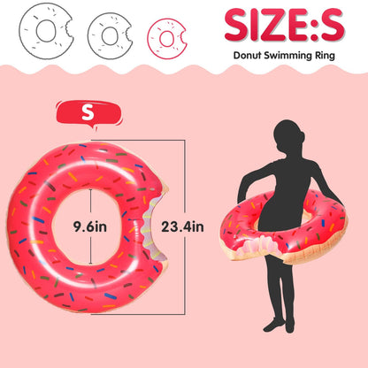 DMAR Donut Pool Floats Donut Pool Floatie Donut Tube Pool Donut Pool Float Donut Gonflables Donut Tube intérieur Donut Pool Floatie Donut Pool Ring Donut Swimming Ring for Beach Pool #4 23.4in Strawberry Pink