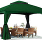 ABCCANOPY 10x20 Outdoor Gazebo - Patio Gazebo with Mosquito Netting, Outdoor Canopies for Shade and Rain for Lawn, Garden, Backyard & Deck (Beige) beige