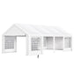 PHI VILLA 26'x13' Outdoor Heavy Duty Party Tent Large Commercial Canopy Wedding Event Shelter Carport with Romevable Sidewalls for Patio Outdoor Garden Events, White 26FTx13FT
