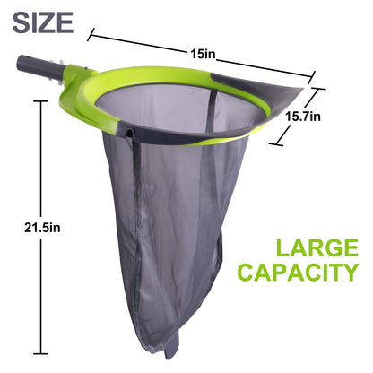 Sepetrel Pool Leaf Skimmer Net,Rubber Front Lip and Reinforced Frame Ultra Fine Mesh Net(Pole Not Included) Pool Rake