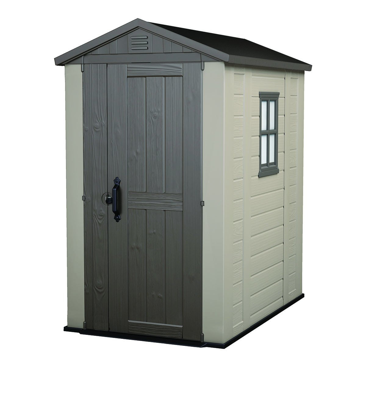 Keter Factor 4x6 Outdoor Storage Shed Kit-Perfect to Store Patio Furniture, Garden Tools, Bike Accessories, Beach Chairs and Push Lawn Mower