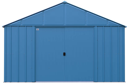 Arrow Sheds Classic 12' x 12' Hangar de rangement extérieur cadenassable en acier, bleu gris 