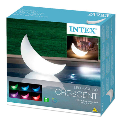 Intex Giant Moon Lampe LED Flottante 6 Couleurs, 135 x 43 x 89 cm, Parfait pour l'éclairage de Jardin Floating Moon