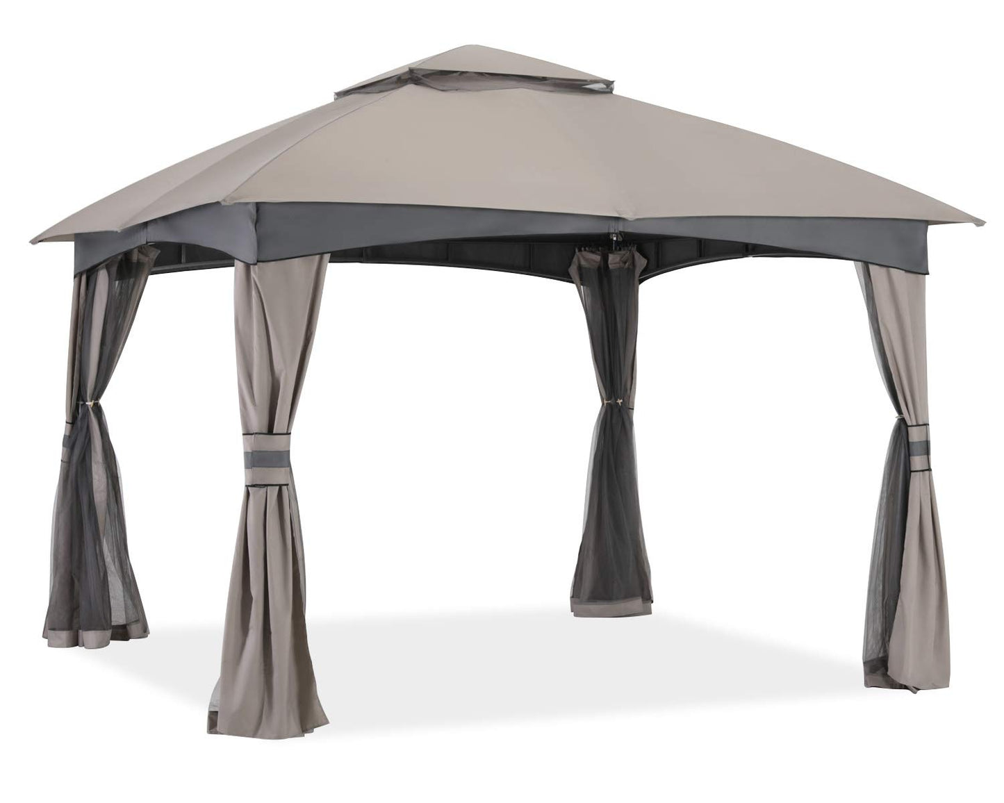 ABCCANOPY Tonnelle d'extérieur 10 x 20 – Tonnelle de terrasse avec moustiquaire, auvents extérieurs pour l'ombre et la pluie pour pelouse, jardin, cour et terrasse (beige) beige 