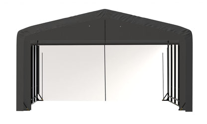 ShelterLogic ShelterTube Abri de garage et de stockage, 20' x 23' x 12', cadre en acier robuste, boîtier résistant au vent et à la neige, gris 20' x 23' x 12' 