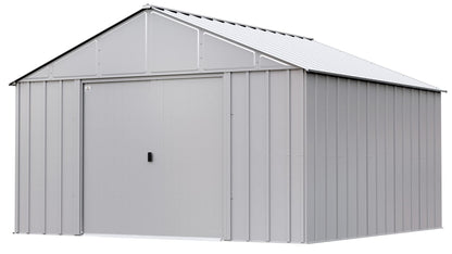 Arrow Sheds Hangar de rangement extérieur classique en acier cadenassable, 12' x 12', gris flûte 