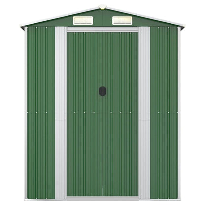 GOLINPEILO Metal Outdoor Garden Storage Shed, Large Steel Utility Tool Shed Storage House, Steel Yard Shed with Double Sliding Doors, Utility and Tool Storage, Green 75.6"x140.6"x87.8" 75.6"x140.6"x87.8"