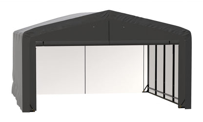 ShelterLogic ShelterTube Abri de garage et de stockage, 20' x 18' x 12', cadre en acier robuste, boîtier résistant au vent et à la neige, gris 20' x 18' x 12' 