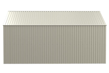 Arrow Shed Elite Abri de rangement extérieur verrouillable en acier avec toit à pignon de 12 pi x 16 pi, gris froid 