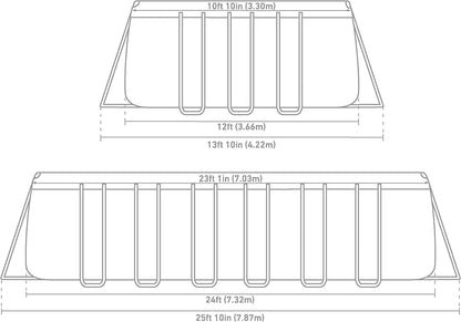 Rectangular Ultra XTR® Frame Above Ground Pool w/ Sand Filter Pump - 24' x 12' x 52"