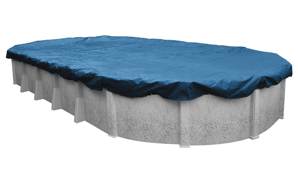 Pool Mate 351221-4PM Heavy-Duty Blue Winter Pool Cover for Oval Above Ground Swimming Pools, 12 x 21-ft. Oval Pool 12 x 21-ft. Pool