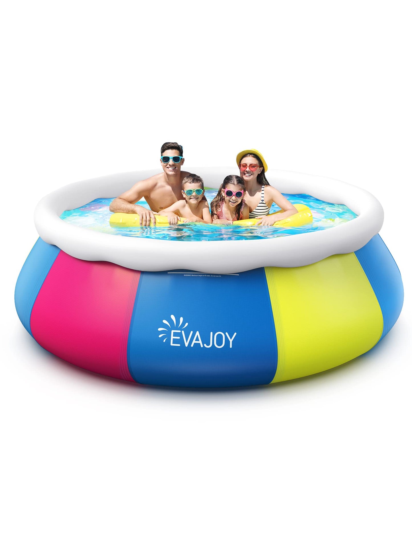 Inflatable Swimming Pool, EVAJOY 10ft ×30in Easy Set Pool with Pool Cover, Blow Up Pool Swimming Pools Above Ground for Kids Adults Family Backyard Garden 10ft*30in