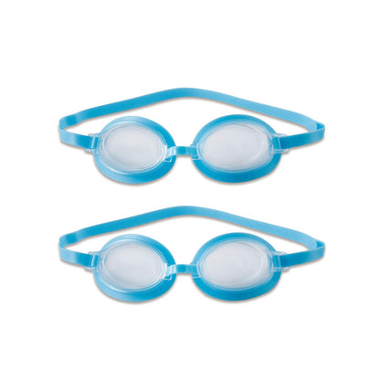 Summer Waves P10008305 Piscine pour enfants avec anneau supérieur transparent à réglage rapide transparent de 2,4 m de large avec graphisme Deep Sea Ocean Life et lunettes 3D, transparent