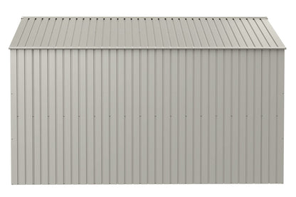 Arrow Shed Elite Abri de rangement extérieur verrouillable en acier avec toit à pignon de 3 m x 3 m, gris froid 