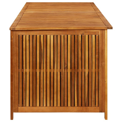 Canditree Boîte de rangement d'extérieur en bois d'acacia massif pour meubles de terrasse, coussins, outils de jardin (200 x 80 x 29,5 cm) 200 x 80 x 29,5 cm 