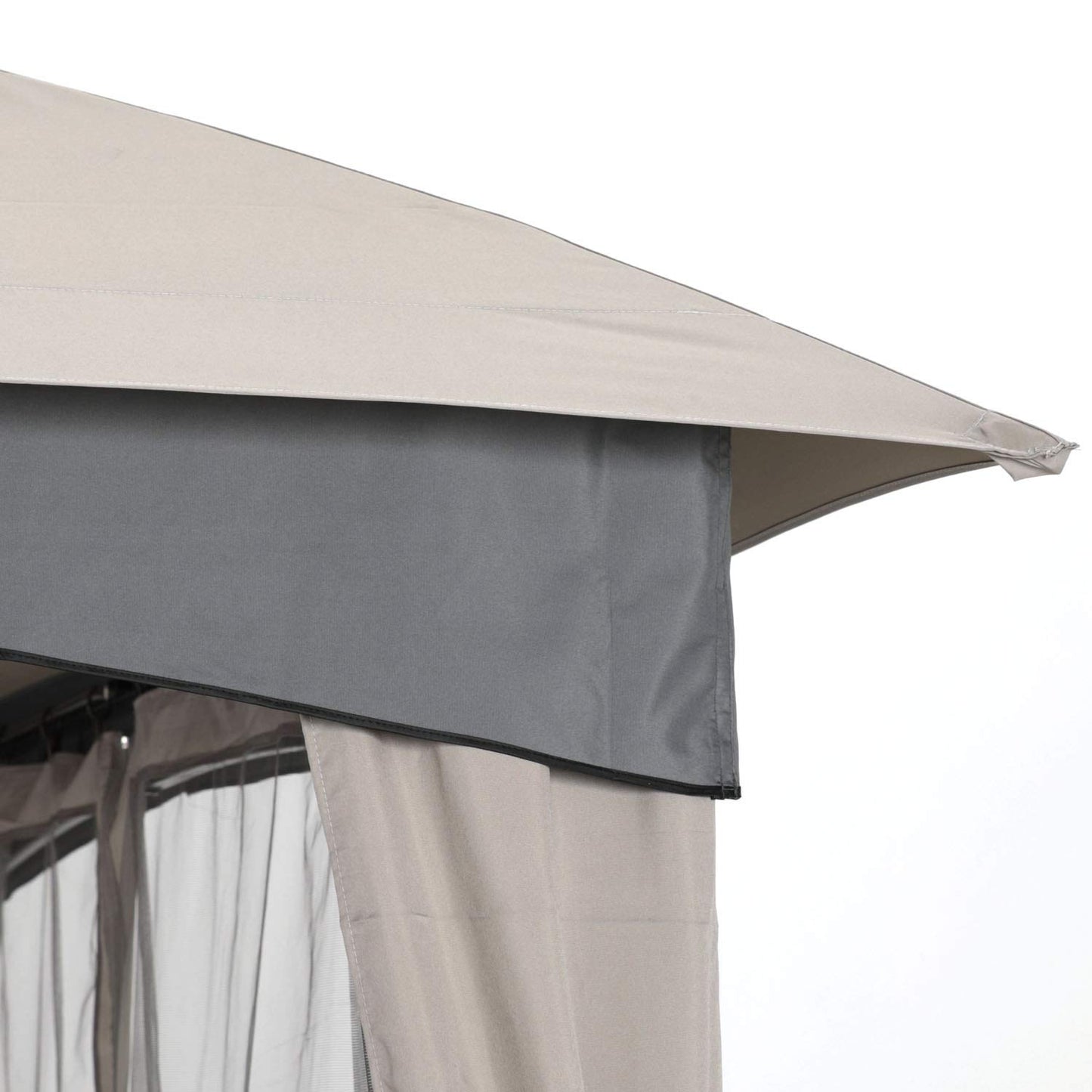 ABCCANOPY Tonnelle d'extérieur 10 x 20 – Tonnelle de terrasse avec moustiquaire, auvents extérieurs pour l'ombre et la pluie pour pelouse, jardin, cour et terrasse (beige) beige 