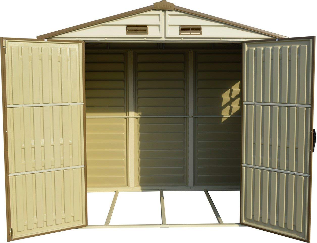 Duramax 30115 StoreAll Vinyl Storage Shed, Offwhite/Brown