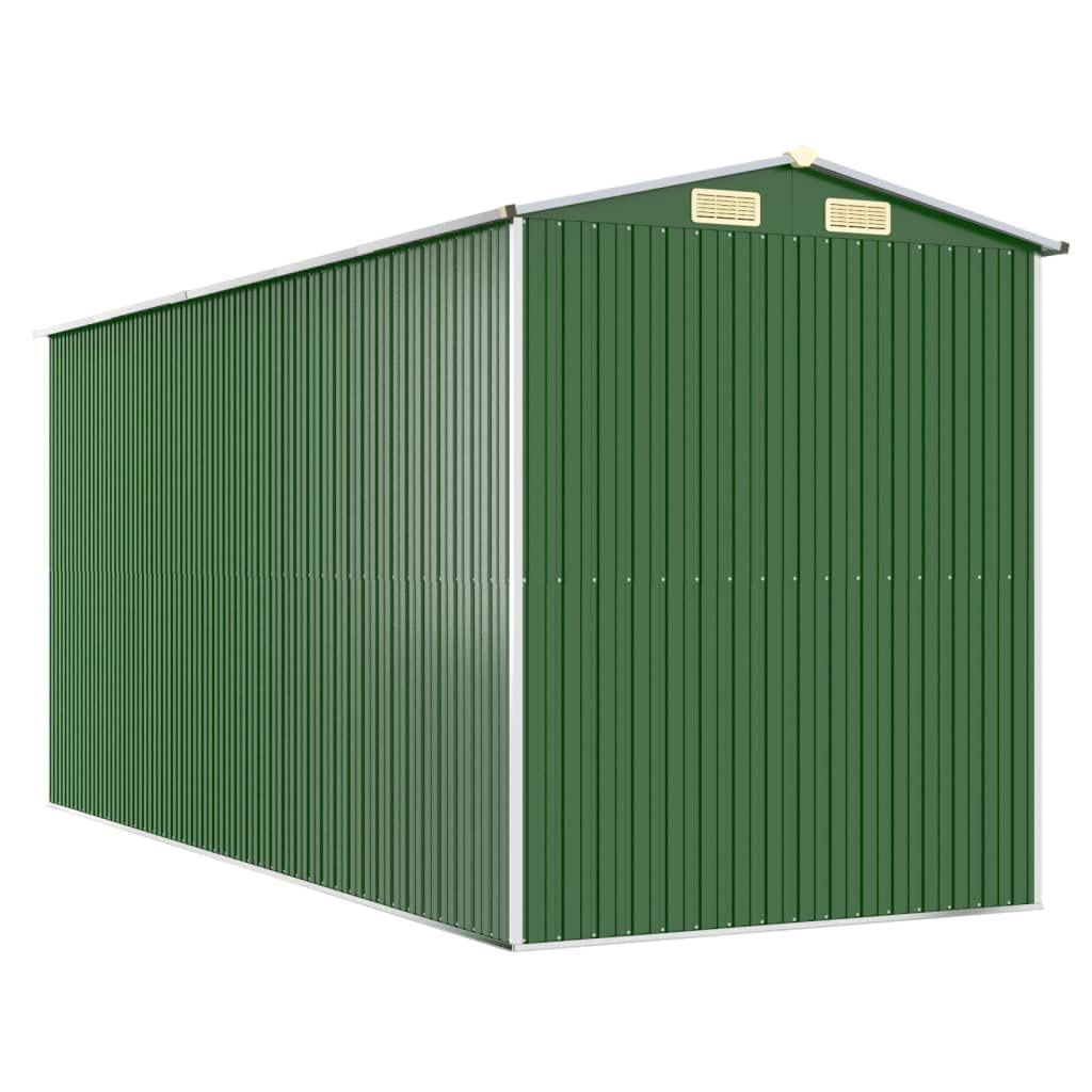 GOLINPEILO Metal Outdoor Garden Storage Shed, Large Steel Utility Tool Shed Storage House, Steel Yard Shed with Double Sliding Doors, Utility and Tool Storage, Green 75.6"x173.2"x87.8" 75.6"x173.2"x87.8"