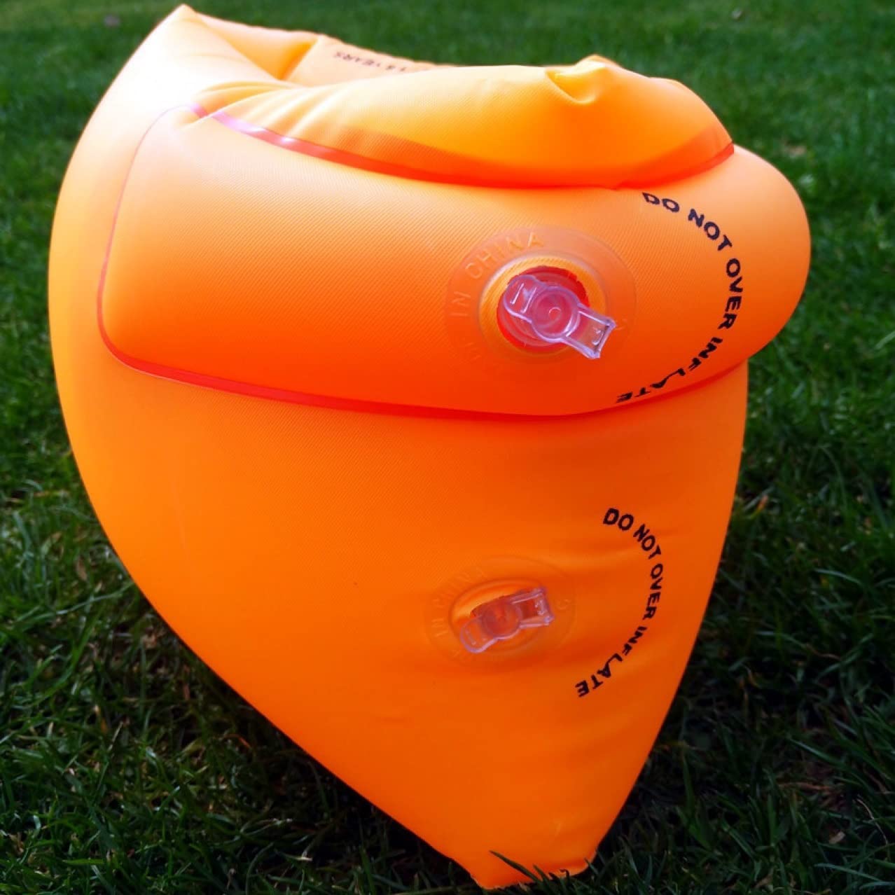 Inflatable Arm Swimming Floats Bands Floatation Water Wings Swimming Arm Ring Floatie for Children and Adults Orange