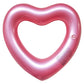 SUNSHINE-MALL Inflatable Swim Rings, Heart Shaped Swimming Pool Float Loungers Tube, Water Fun Beach Party Toys for Kids, Adults Small Rose gold