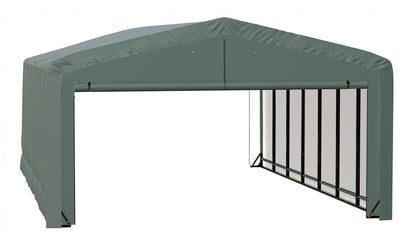 ShelterLogic ShelterTube Abri de garage et de stockage, 20' x 32' x 12', cadre en acier robuste, boîtier résistant au vent et à la neige, vert 20' x 32' x 12' 