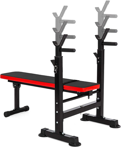 Adjustable Folding Multifunctional Workout Station with Squat Rack