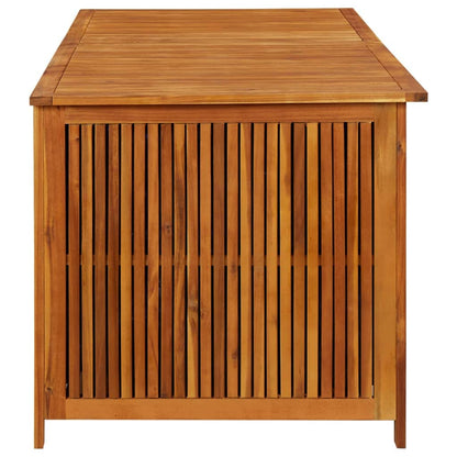 Canditree Boîte de rangement d'extérieur en bois d'acacia massif pour meubles de terrasse, coussins, outils de jardin (170 x 80 x 29,5 cm) 170 x 80 x 29,5 cm 