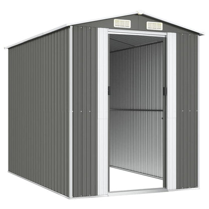 GOLINPEILO Metal Outdoor Garden Storage Shed, Large Steel Utility Tool Shed Storage House, Steel Yard Shed with Double Sliding Doors, Utility and Tool Storage, Light Gray 75.6"x107.9"x87.8" 75.6"x107.9"x87.8"