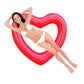 SUNSHINE-MALL Inflatable Swim Rings, Heart Shaped Swimming Pool Float Loungers Tube, Water Fun Beach Party Toys for Kids, Adults Gold,Red
