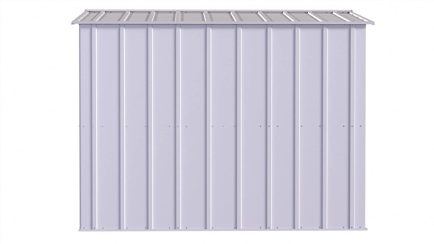 Arrow Shed Classic 8' x 8' Hangar de rangement extérieur cadenassable en acier, gris flûte 8' x 8' 