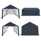 LAUREL CANYON 13 x 20 ft Garage Shelter Carport with 2 Roll up Doors Waterproof Portable Storage Shed for SUV, Full-Size Truck and Boat, 10 Legs，Gray Gray