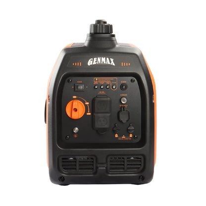 Générateur inverseur portable GENMAX GM2200i avec moteur à gaz ultra silencieux de 2 200 W, conforme à l'EPA 