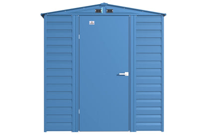 Arrow Shed Select Hangar de rangement extérieur verrouillable en acier, 6' x 7', bleu gris 