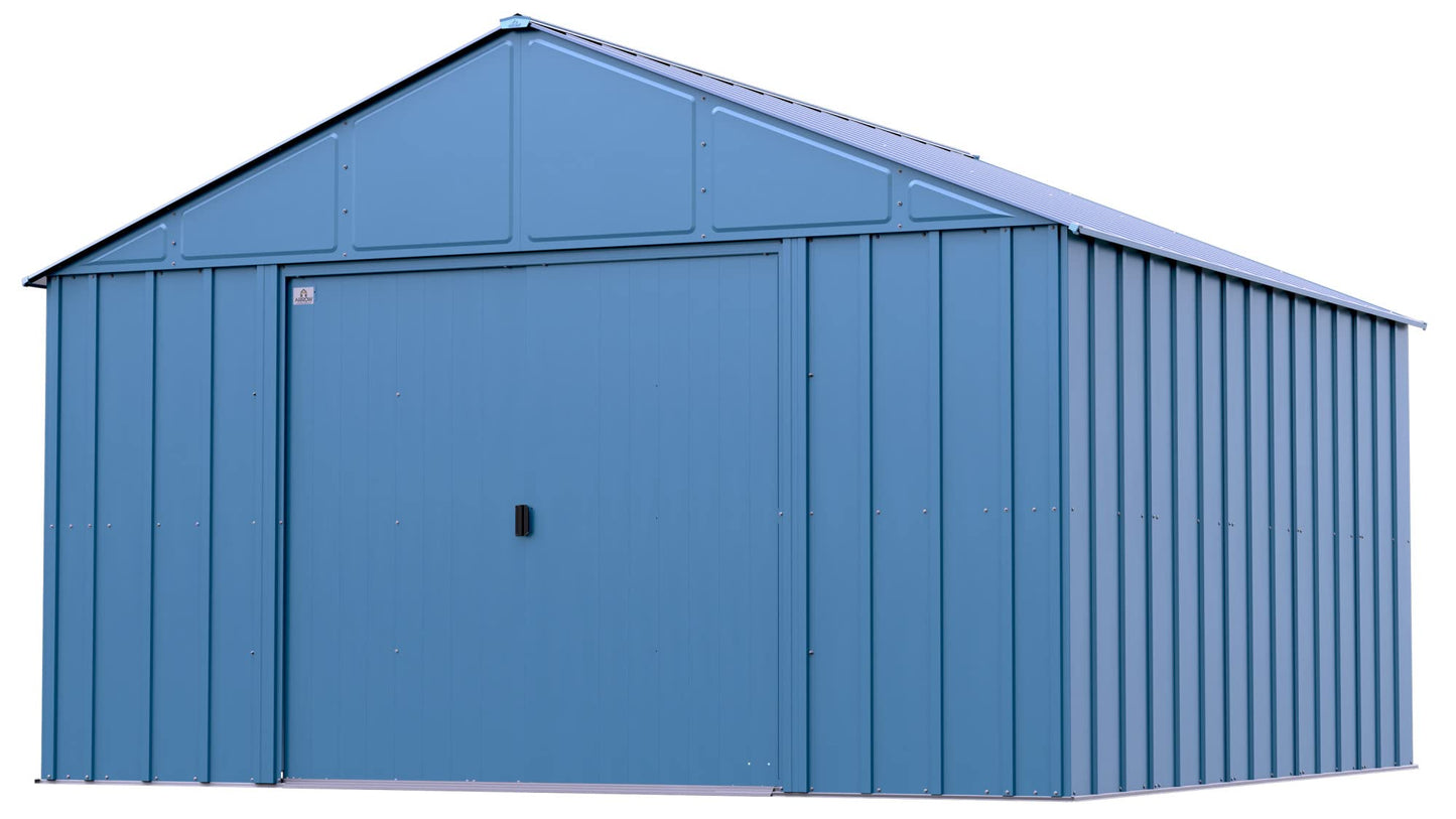 Arrow Sheds Classic 12' x 12' Outdoor Padlockable Steel Storage Shed Building, Blue Grey