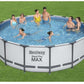 Bestway Steel Pro MAX 16 Foot x 48 Inch Round Metal Frame Above Ground Outdoor Swimming Pool Set