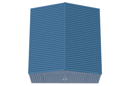 Arrow Shed Elite Hangar de rangement extérieur verrouillable en acier avec toit à pignon de 12 pi x 12 pi, bleu gris 