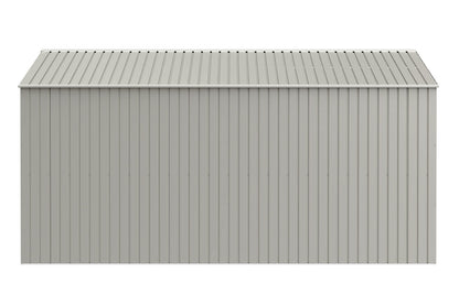 Arrow Shed Elite Hangar de rangement en acier avec toit à pignon verrouillable pour extérieur 3 m x 3 m, gris froid 