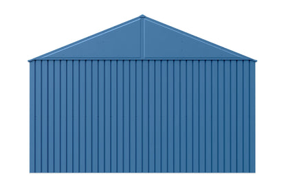 Arrow Shed Elite Hangar de rangement extérieur en acier avec toit à pignon verrouillable, 12' x 16', bleu gris 