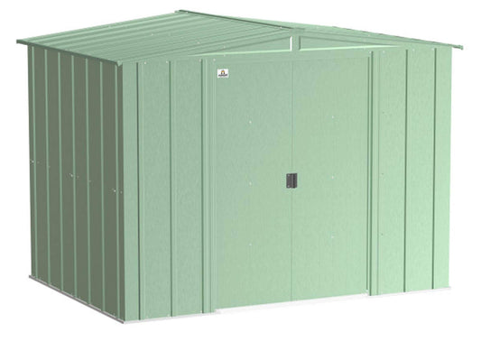 Arrow Shed Classic 8' x 6' Outdoor Padlockable Steel Storage Shed Building, Sage Green