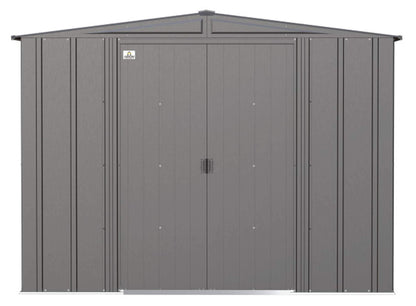 Arrow Shed Classic Hangar de rangement extérieur cadenassable en acier, 8' x 6', charbon de bois 