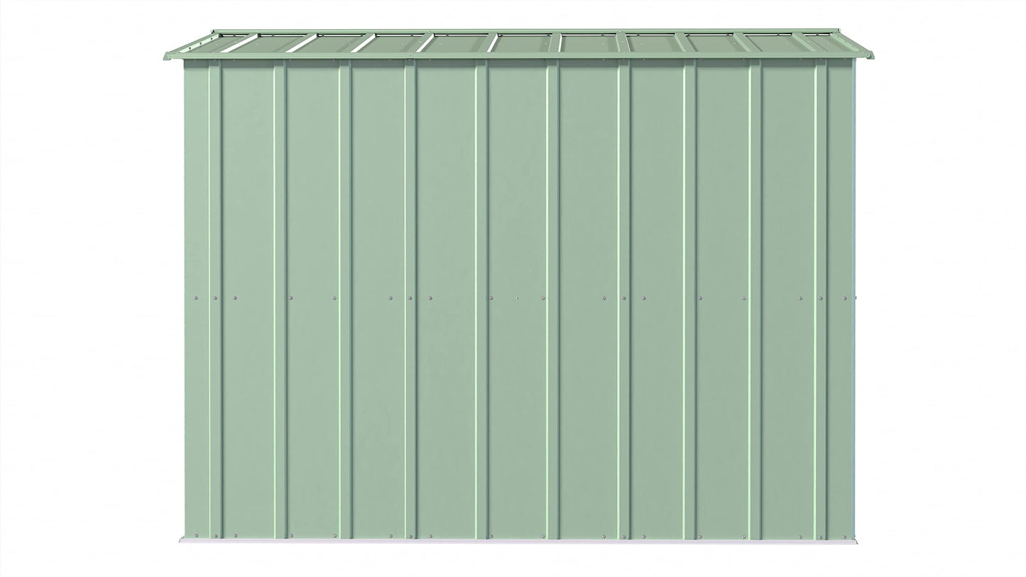 Arrow Shed Classic 8' x 8' Hangar de rangement extérieur cadenassable en acier, vert sauge 8' x 8' 