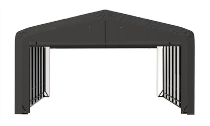 ShelterLogic ShelterTube Abri de garage et de stockage, 20' x 32' x 12', cadre en acier robuste, boîtier résistant au vent et à la neige, gris 20' x 32' x 12' 