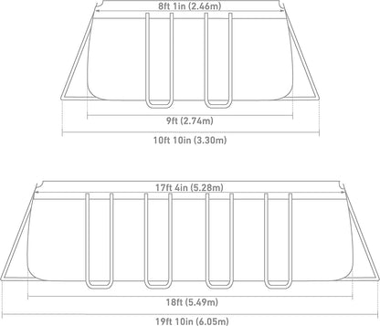 INTEX 18ftx9ftx52 in Rectangular